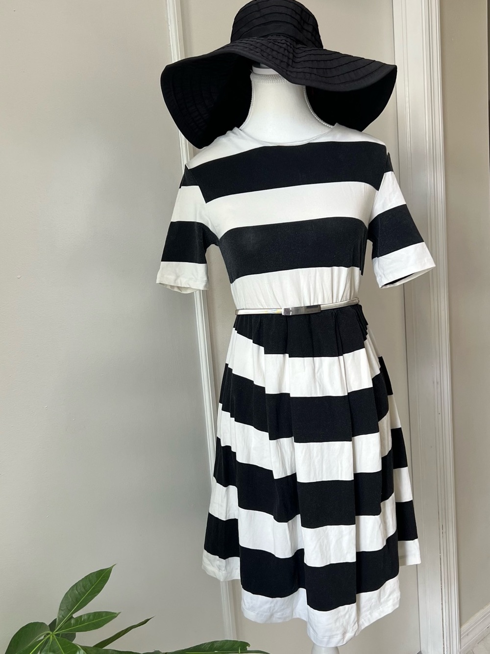 ASOS Maternity Black & White Stripe Dress (Super‑Chic & Universally Wearable)